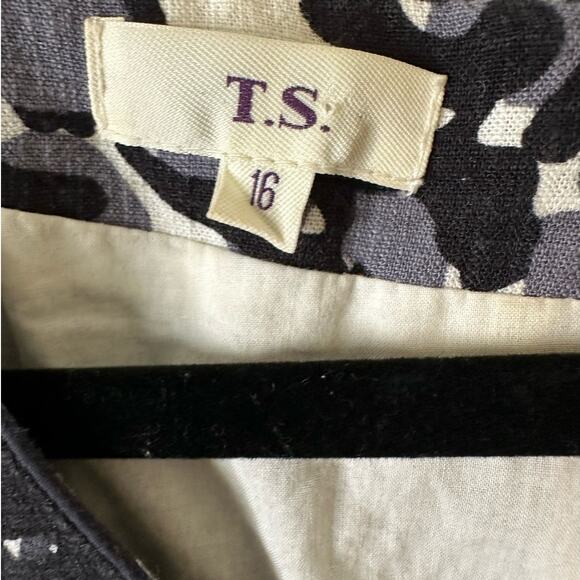 TS Taking Shape Linen Dress Size US 12 | UK 16 Animal Print Mini Fit & Flare - Picture 5 of 12